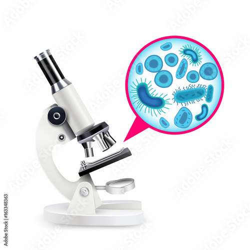 White Realistic Microscope