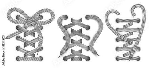 Set of realistic lace object. EPS 10