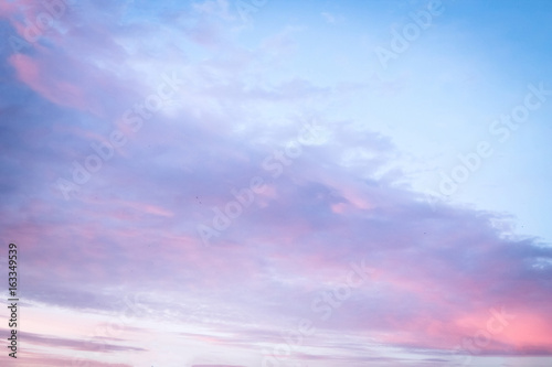 Violet sky background at sunset