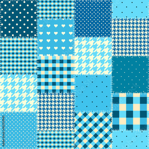 Seamless background pattern. Geometric patchwork pattern of a squares.