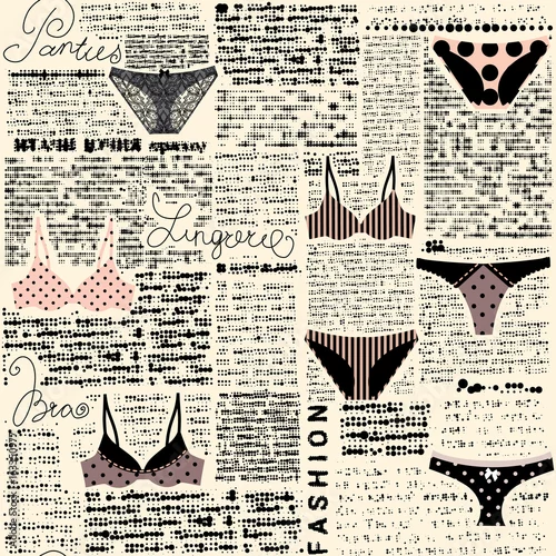 Tapety Jednolite tło wzór. Imitacja gazety retro w stylu półtonów, nieczytelna.