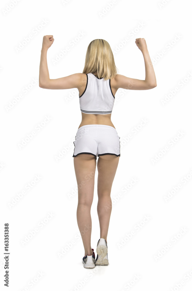 Young woman is engaged in fitness and yoga. Young woman is engaged in fitness and yoga.