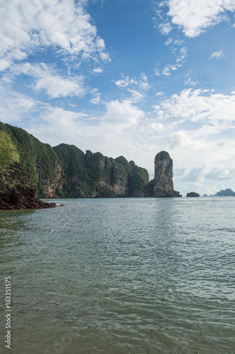 Ao Nang Beach with Lime Stone Formations, Krabi, Thailand