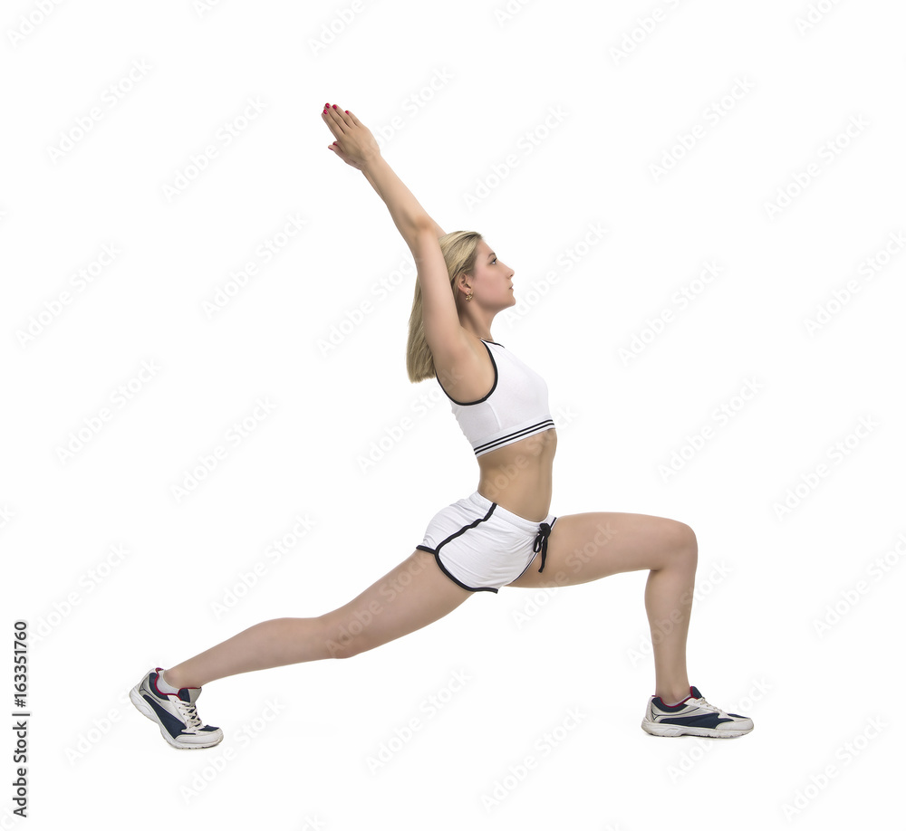 Young woman is engaged in fitness and yoga. Young woman is engaged in fitness and yoga.