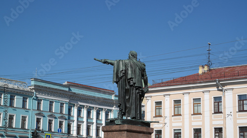 Mikhail Kutuzow monument.Russian Army commander at 1812 war.Historical city center of Saint-Petersburg 