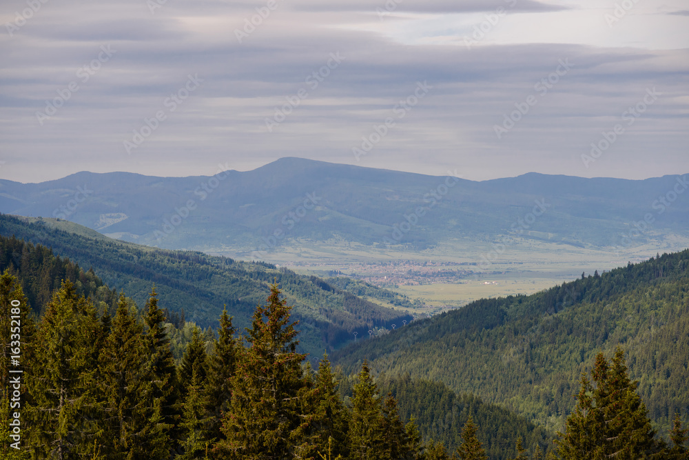 Landscape in the mountains of romania