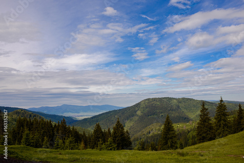 Landscape in the mountains of romania