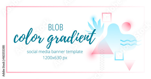 Abstract geometric banner template blob timeline