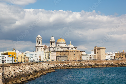Panoramic view of the Cathedral Campo del Sur in Cadiz, Spain