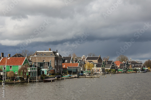 Typical houses of the Zaanse Schans in Holland, the Netherlands