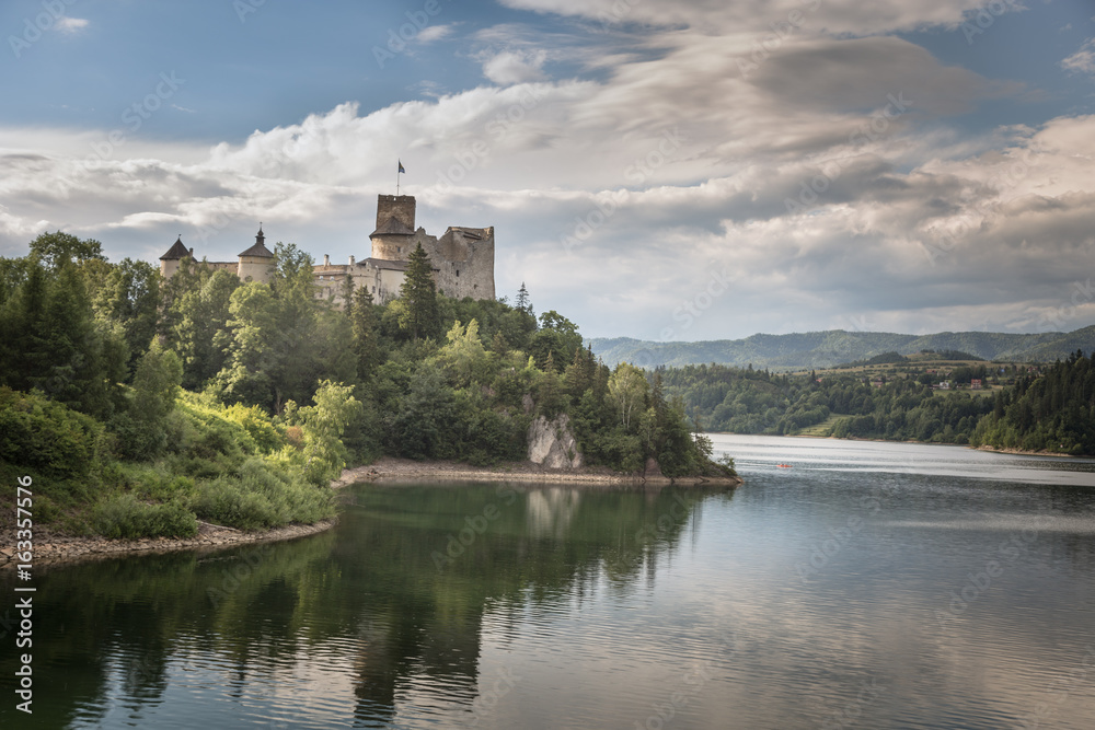 Castle in Niedzica on the Czorsztynskim reservoir