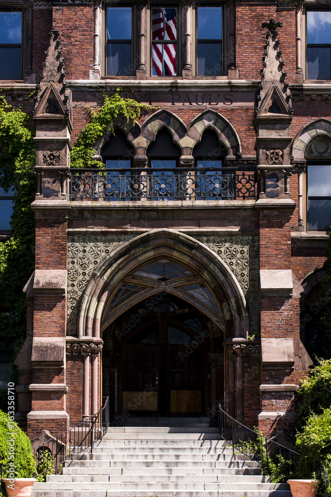 Ornate Brick Exterior - Abandoned School for Boys - New York