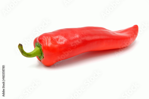 Pointed paprika on white background