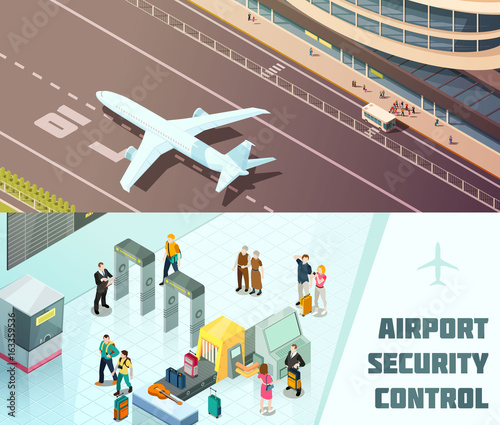 Airport Horizontal Isometric Banners