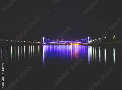  The old bridge shines with new lighting