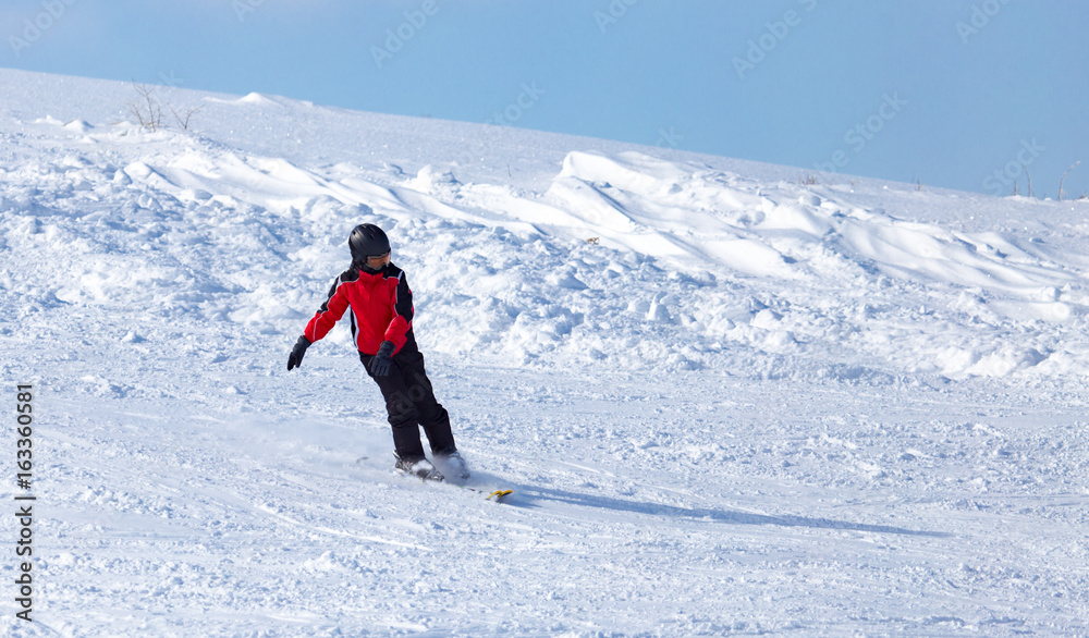 Skier skiing in winter