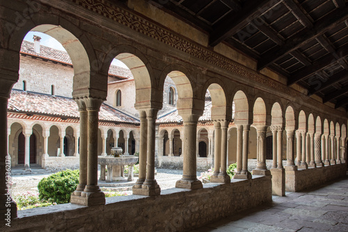 Abbey of Follina. Cloister and works of art. photo