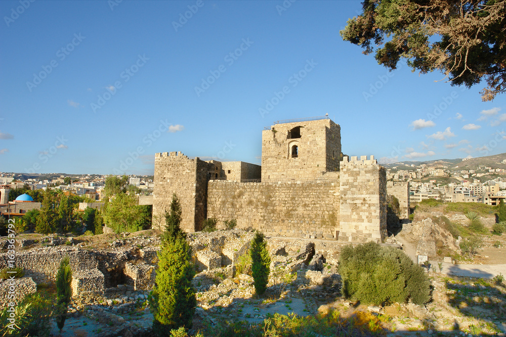 Byblos Castle  in Byblos, Lebanon built by the Crusaders in the 12th century, Lebanon
