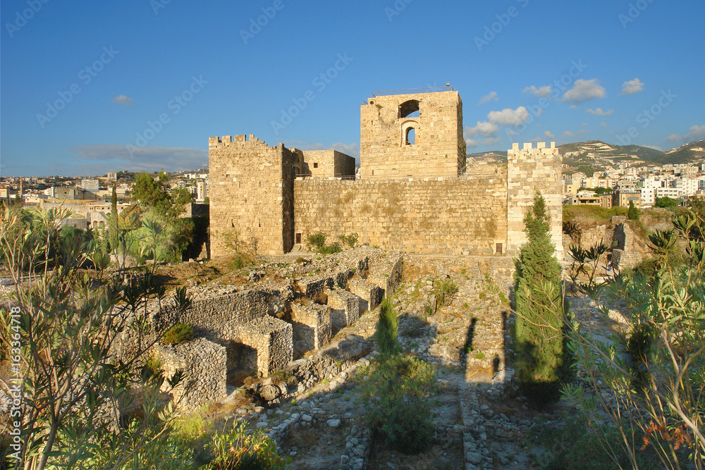 Byblos Castle  in Byblos, Lebanon built by the Crusaders in the 12th century, Lebanon
