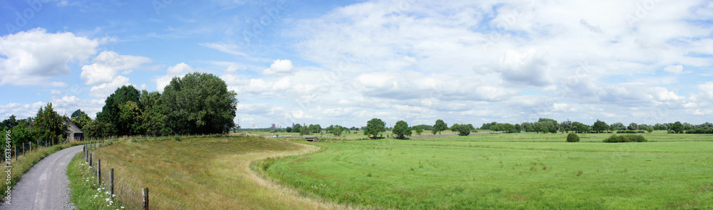 Fototapeta premium Weg auf dem Deich - Panorama