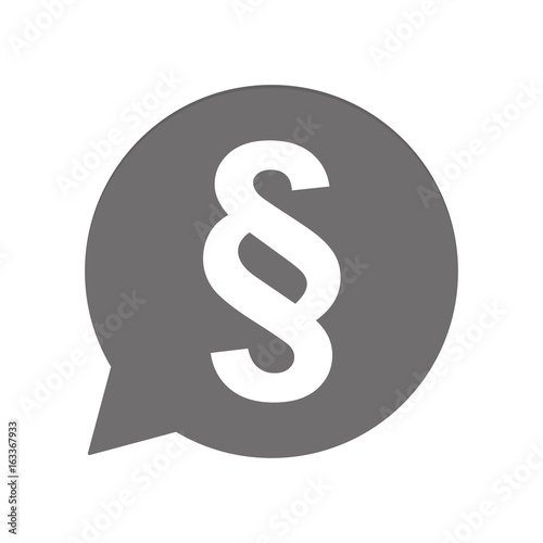 Graue Sprechblase rund - Paragraph Gesetz
