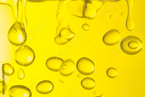 Foto Macro of oil drops,  abstract macro background.
