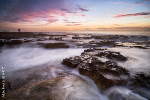Spectacular Sunrise at Newcastle Beach, NSW, Australia