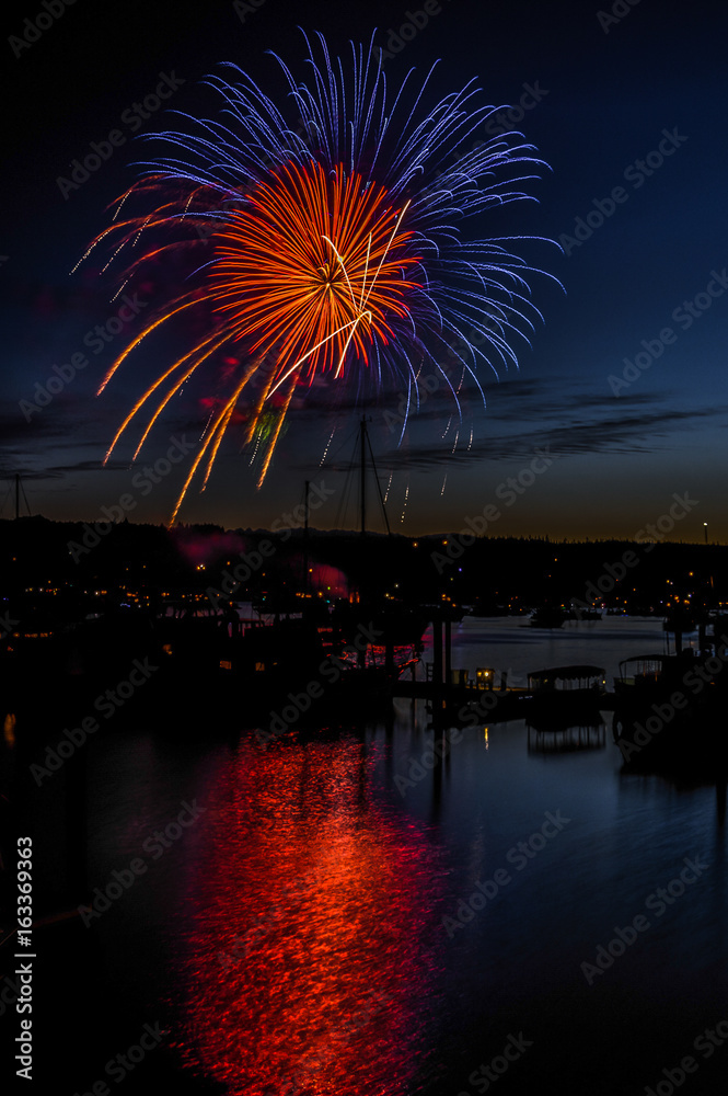Poulsbo Harbor Fireworks 0397