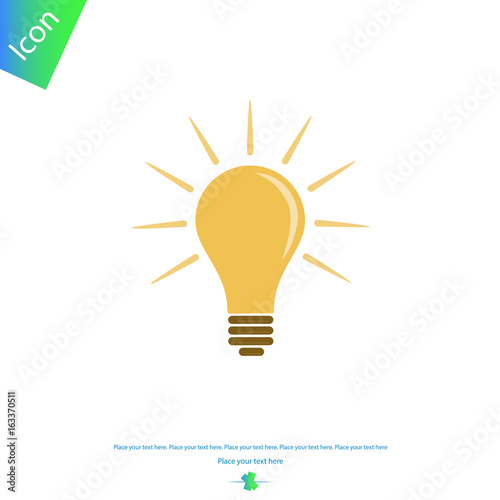Light bulb vector icon