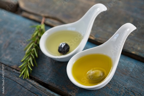 Olives in oil with rosemary