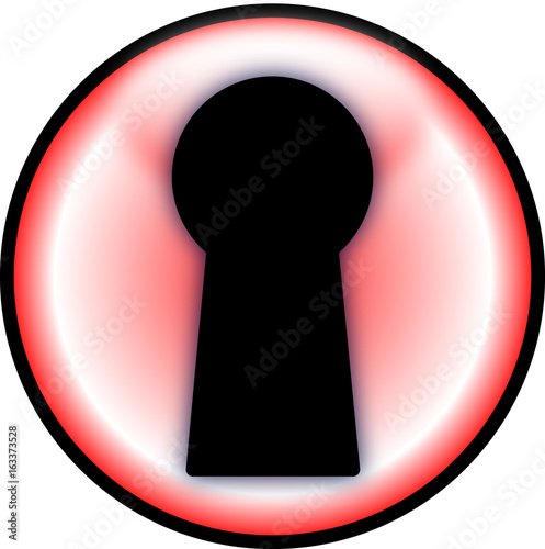 Lock hole in a red circle