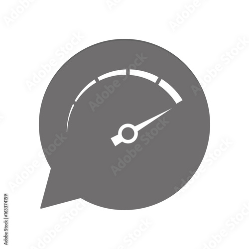 Graue Sprechblase rund - Tachometer