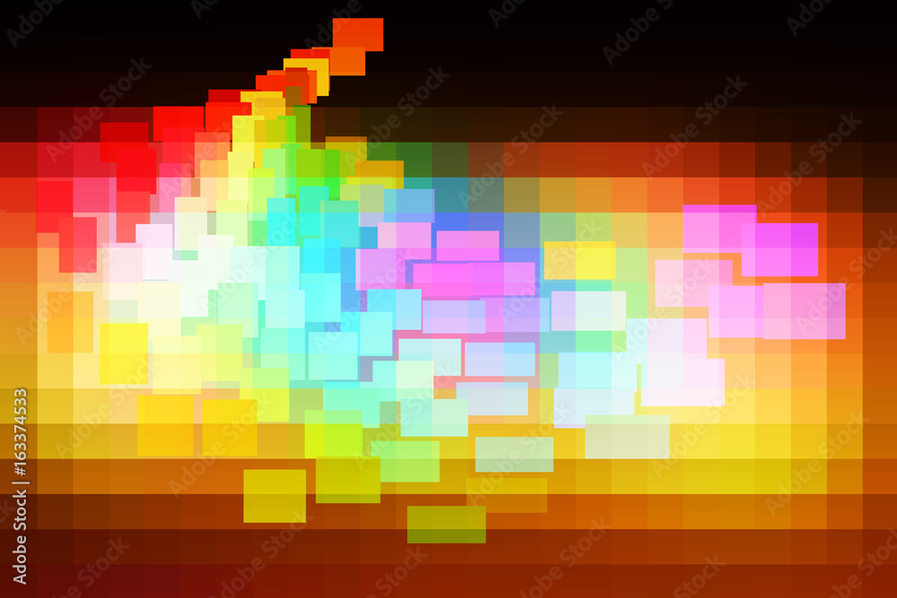 Red pink green blue brown glowing various tiles background Red pink green blue brown glowing various tiles background