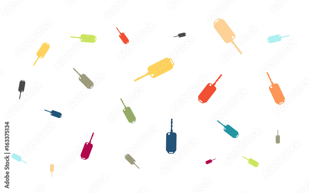 Viele bunte Autoschlüssel