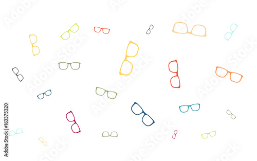 Viele bunte Brillen