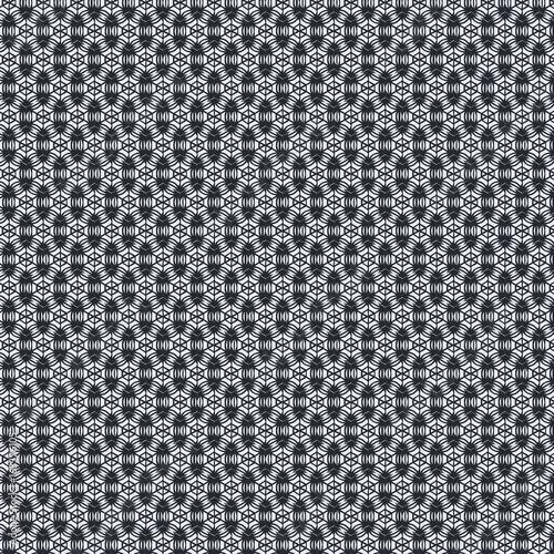 Retro vector fabric pattern with geometric ornament