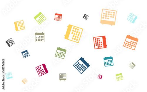 Viele bunte Kalender