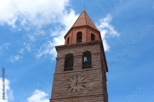 Campanile orologio torre San Ponziano Carbonia Sulcis Sardegna photo