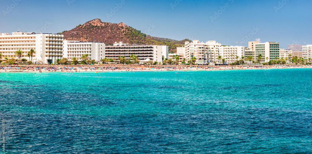 Spain Mediterranean Sea Majorca beach resort Cala Millor