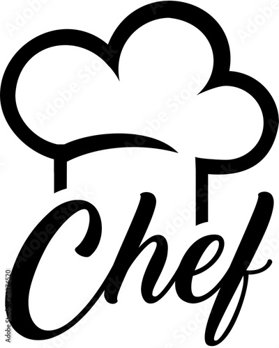Chef hat with chef word