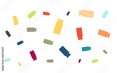 Viele bunte Kamera Symbole