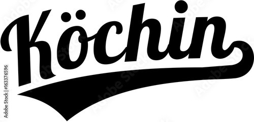 Female chef german retro style