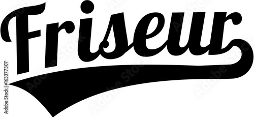 Hairdresser german word retro style