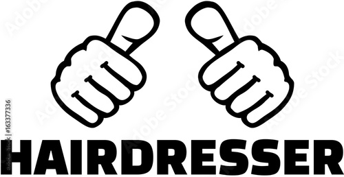 Hairdresser with thumbs
