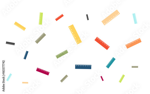 Viele bunte Lineale