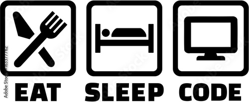 Eat sleep code developer