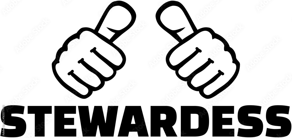 Stewardess with thumbs Stewardess with thumbs