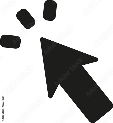 Black arrow while clicking