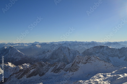 View of the Alps from the Zugspitze near Garmisch, Germany