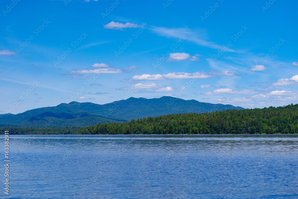 Adirondacks High Peaks Landscape With Lake